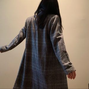 ASOS New Look plaid check pea coat